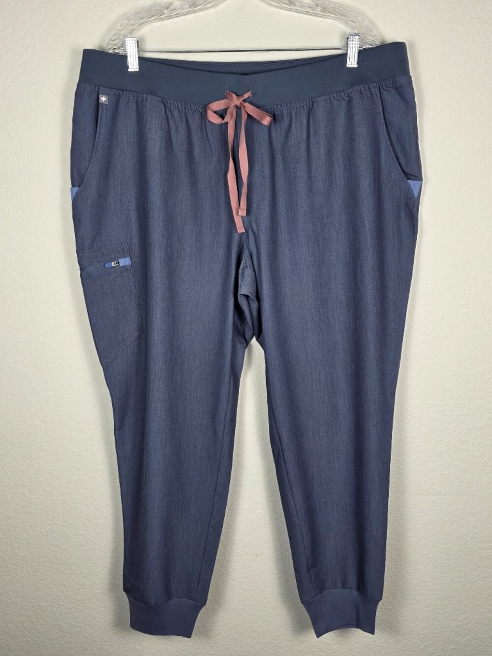 NWT FIGS Zamora Jogger Scrub Pants Heather Denim 3XL Plus Size